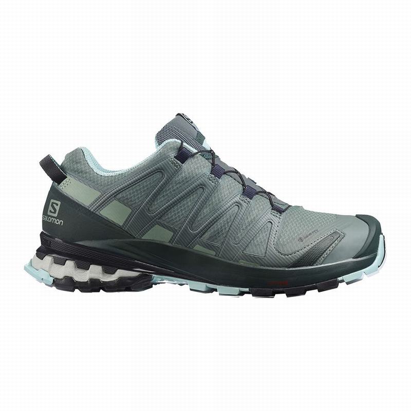 Zapatillas Trail Running Salomon Mujer Verde - Salomon Argentina XA PRO 3D V8 GORE-TEX ,986573-FYE